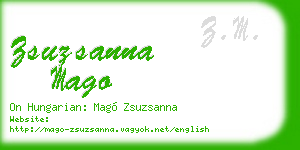 zsuzsanna mago business card